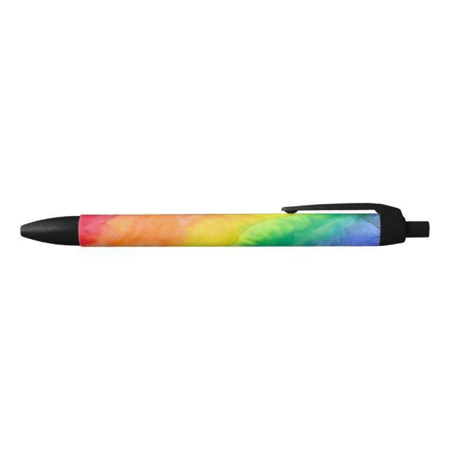 Noir Stylo D de rayure d'arc-en-ciel de lavage (Haut)