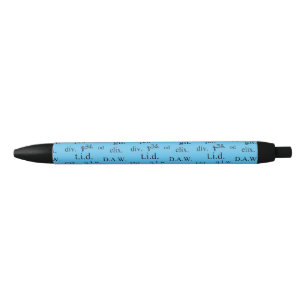 Noir Stylo d'abréviations bleues du pharmacien