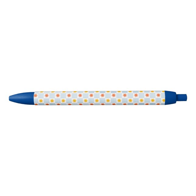 Noir Stylo damier rayé en soleil  (Devant)