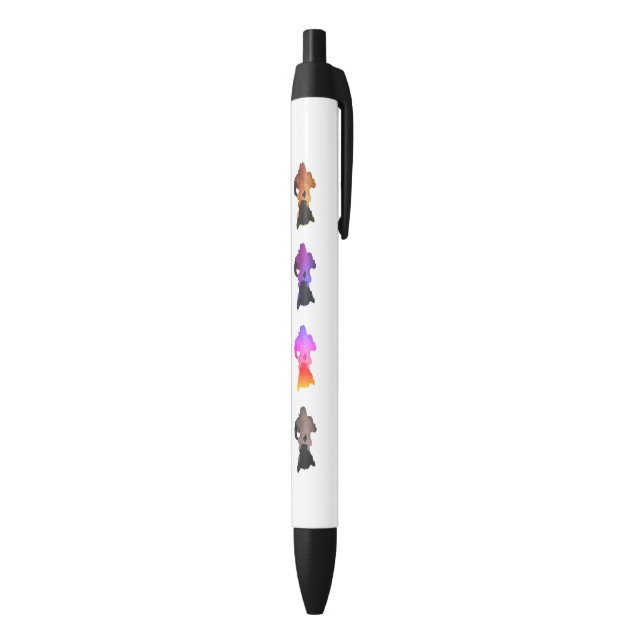 Noir Stylo d'amoureux de les chats : "Amour pour le (Bas (Vertical))