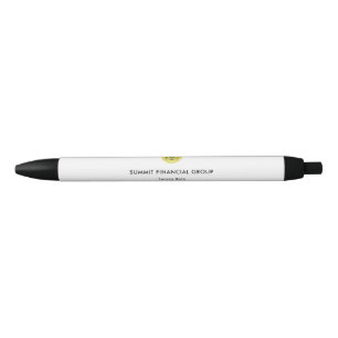 Noir Stylo de branding professionnel avec logo blanc