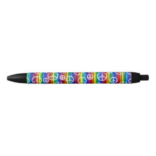 Noir Stylo de bulles de signes de paix