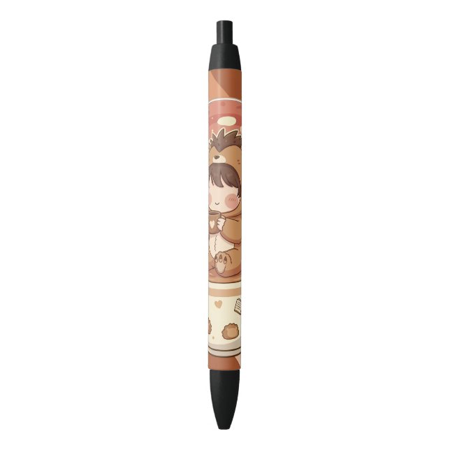 Noir Stylo de bureau d'étude de hérisson (devant Vertical)