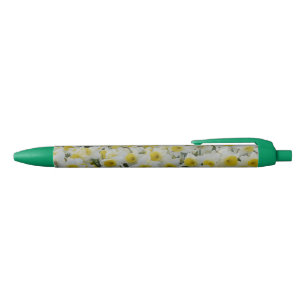 Noir Stylo de champ de jonquilles blanches