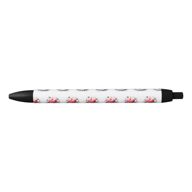 Noir Stylo de coeur aquarelle - Chute d'amour (Devant)