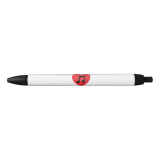 Noir Stylo de coeur de note de musique