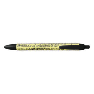 Noir Stylo de Deafenition en jaune