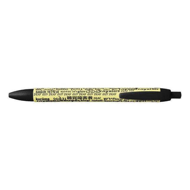 Noir Stylo de Deafenition en jaune (Dos)