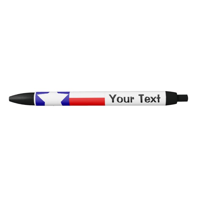 Noir Stylo de drapeau du Texas (Devant)