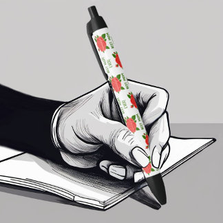 Noir Stylo de la fête des mères Roses rouges