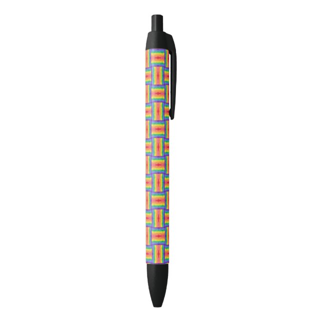 Noir Stylo de motif d'armure d'arc-en-ciel (Bas (Vertical))