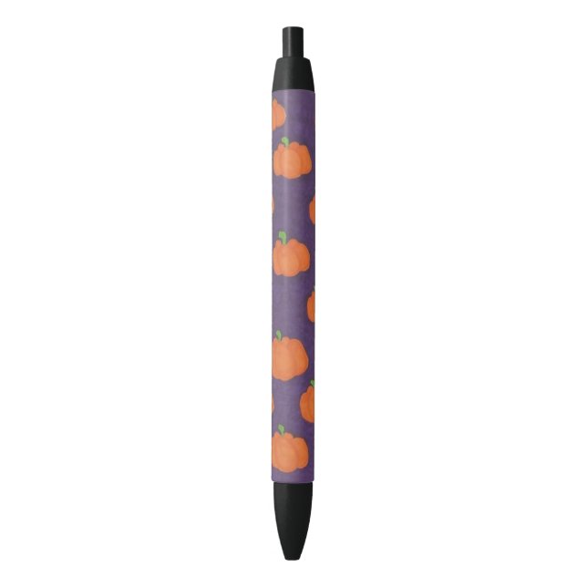 Noir Stylo de motif de citrouille de chute (devant Vertical)