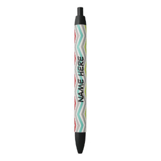 Noir Stylo de motif de zigzag