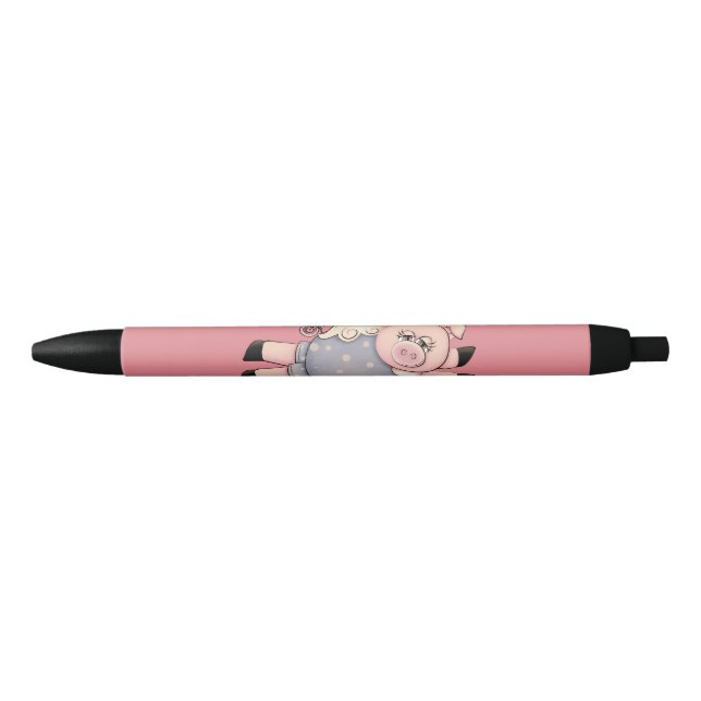 Noir Stylo de porc mignon de vol (Devant)
