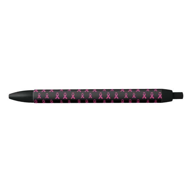 Noir Stylo de sensibilisation au cancer du sein (Devant)