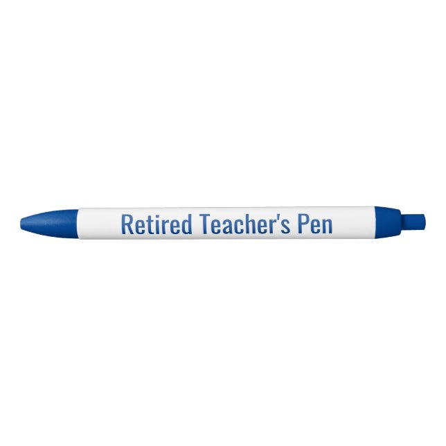 Noir Stylo d'écriture de l'enseignant à la retraite (Devant)