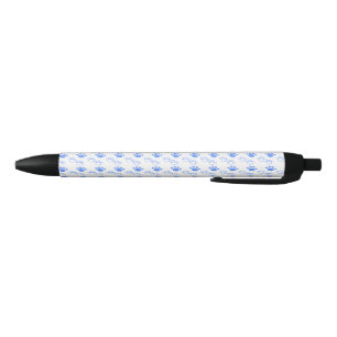Noir Stylo d'encre bleu et blanc