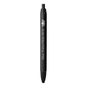 Noir Stylo d'encre Couronne personnalisée style Miss Am