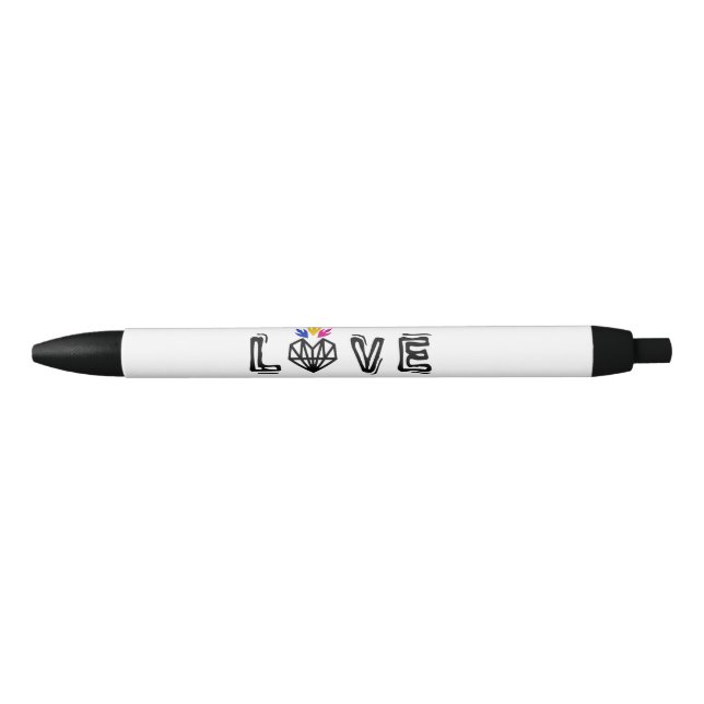 Noir Stylo d'encre du logo Bold Love (Devant)