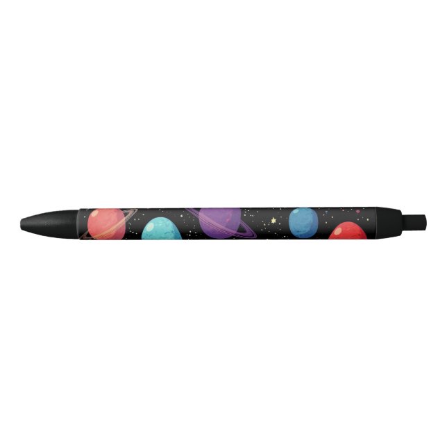Noir Stylo d'encre galaxy Astronaut & Space (Devant)