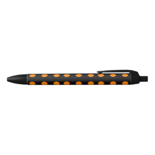 Noir Stylo d'encre noire avec points répétitifs orange