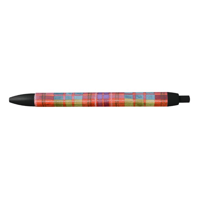 Noir Stylo d'encre noire MAC RAE TARTAN (Devant)