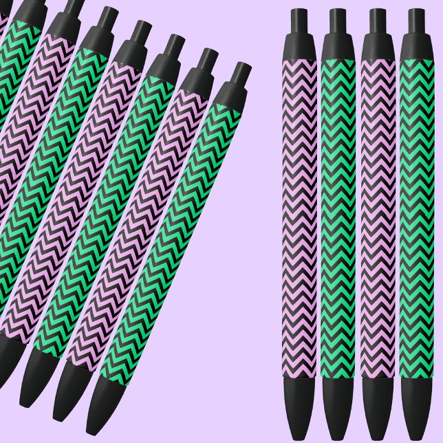 Noir Stylo d'encre noire Motif coloré (Créateur téléchargé)