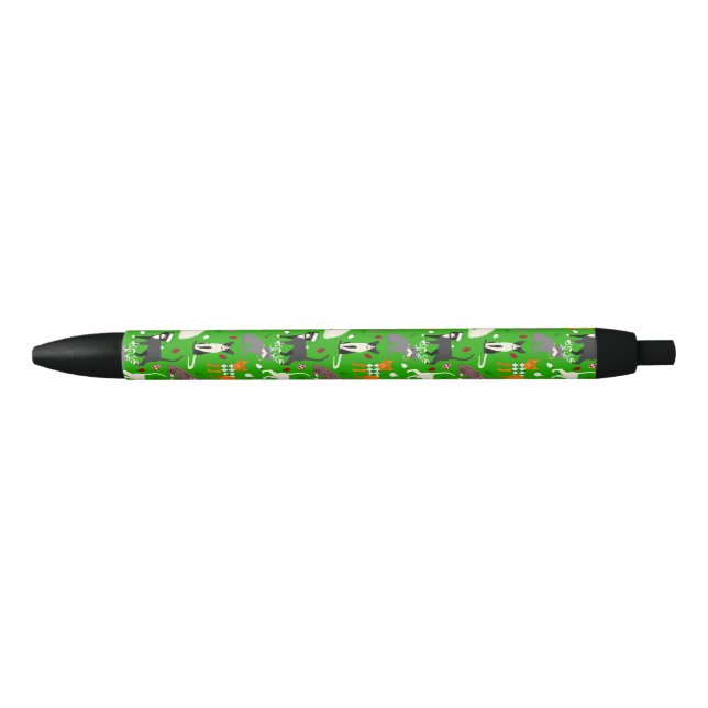 Noir Stylo d'encre noire pour chats de Noël (Devant)