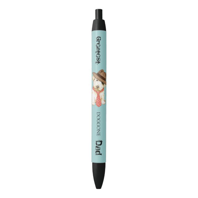 Noir Stylo d'encre noire Sealyham Terrier Papa (devant Vertical)