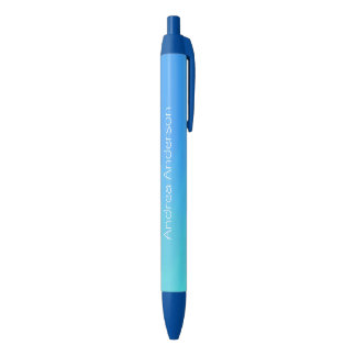 Noir Stylo d'encre personnalisé Fondu bleu