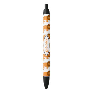 Noir Stylo d'encre personnalisé par lion