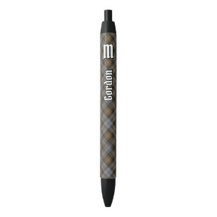 Noir Stylo d'encre Tartan Patiné Clan Gordon