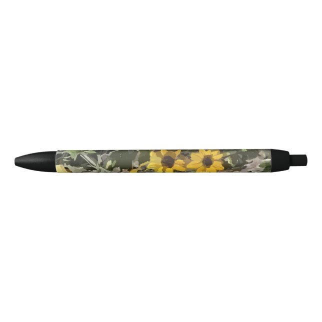 Noir Stylo Desert Fleurs Jaunes (Devant)