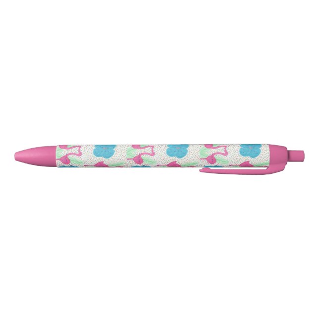 Noir Stylo d'impression de Flamant rose d'amusement (Bas)
