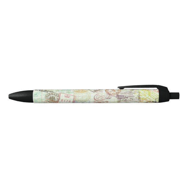 Noir Stylo d'impression de tampon de passeport (Haut)