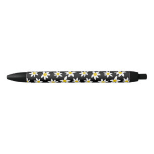 Noir Stylo d'impression Motif de marguerite