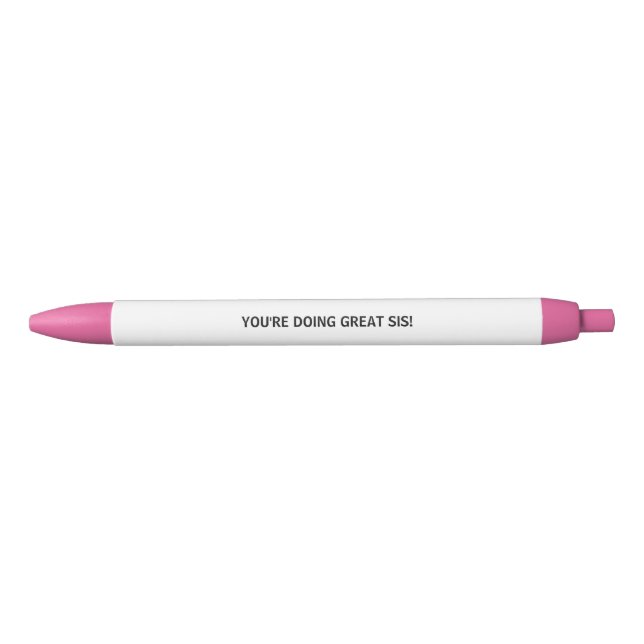 Noir Stylo drôle pour sœur  (Devant)