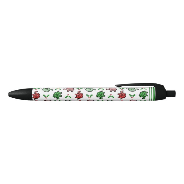Noir Stylo Éléphant de Noël (Haut)