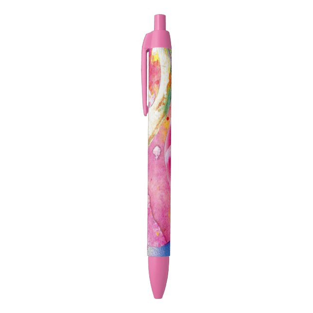 Noir Stylo en verre et aquarelle Cercles (Haut (Vertical))