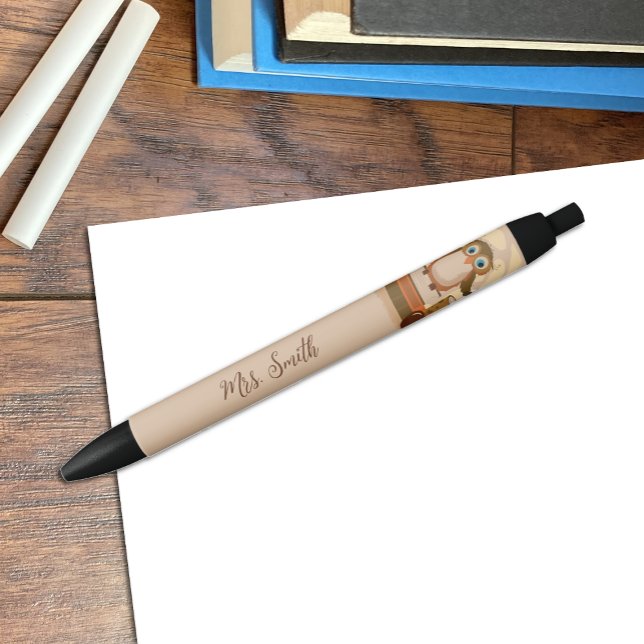 Noir Stylo enseignant de chouette Brown (Créateur téléchargé)