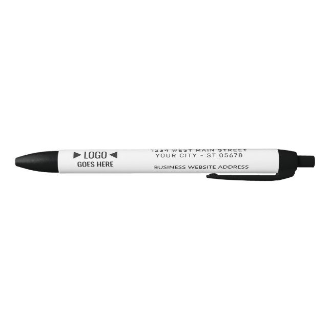 Noir Stylo Entreprise Personnalisé Avec Logo (Bas)