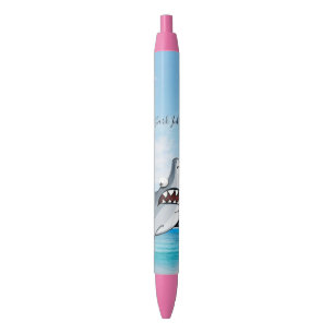 Noir Stylo et stylo scolaire requin Océan