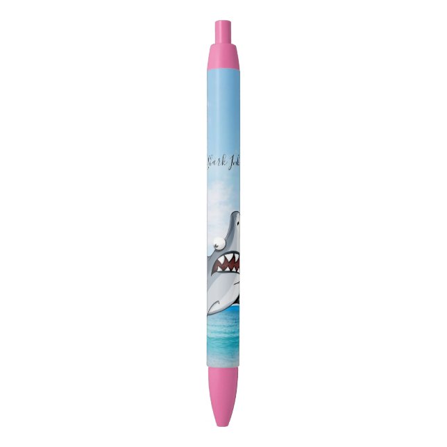 Noir Stylo et stylo scolaire requin Océan (devant Vertical)