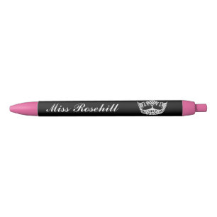 Noir Stylo fait sur commande d'encre de couronne de