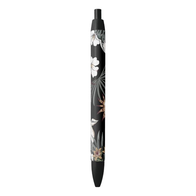 Noir Stylo floral (devant Vertical)