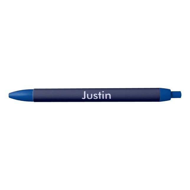 Noir Stylo Garniture Personnalisée Bleu Foncé Texturé C (Devant)