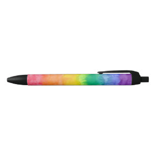 Noir Stylo H de rayure d'arc-en-ciel de lavage