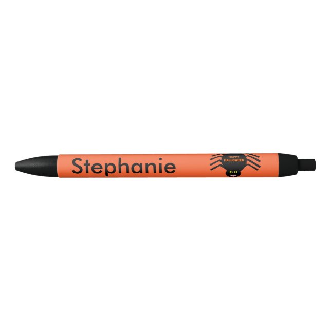 Noir Stylo Halloween Black Spider Personnalisé (Devant)