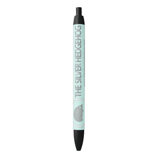 Noir Stylo Hérisson Argent (devant Vertical)
