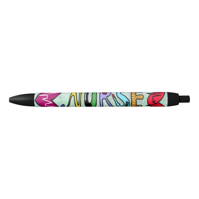 Noir Stylo Infirmier Coloré (Devant)